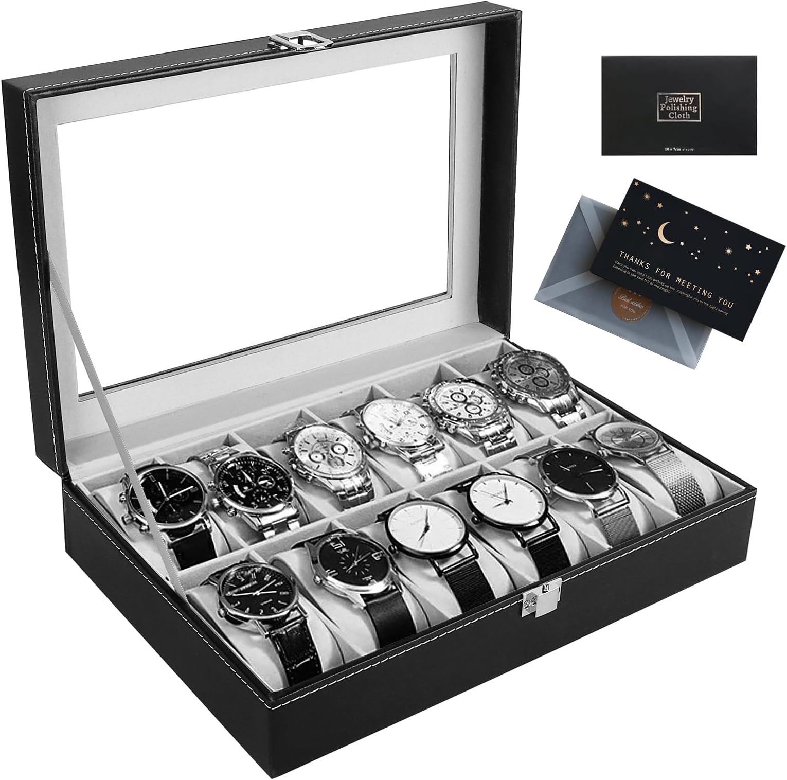 Boîte De Rangement Pour Montres - 5 Emplacements - Noir, EVA - Homme/Femme