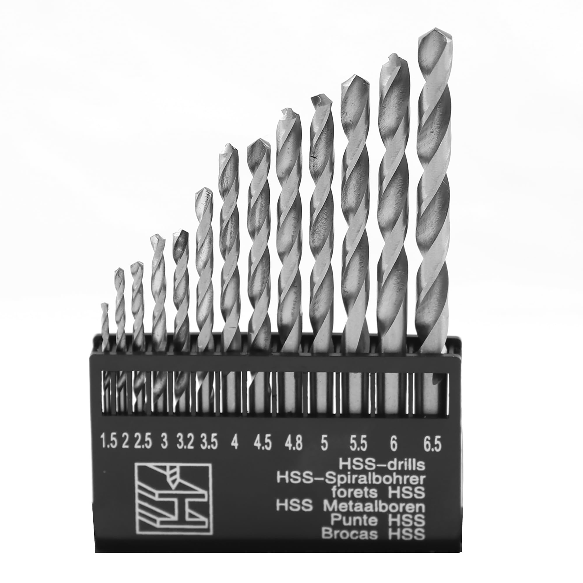 Dekton 13pc Hss Steel Drill Set Metric Metal Wood Plastic 1.5mm - 6.5mm