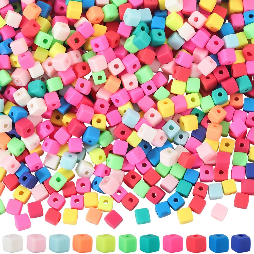 Perles d'argile cubiques pour créer vos bijoux d'été et bracelets colorés de plage