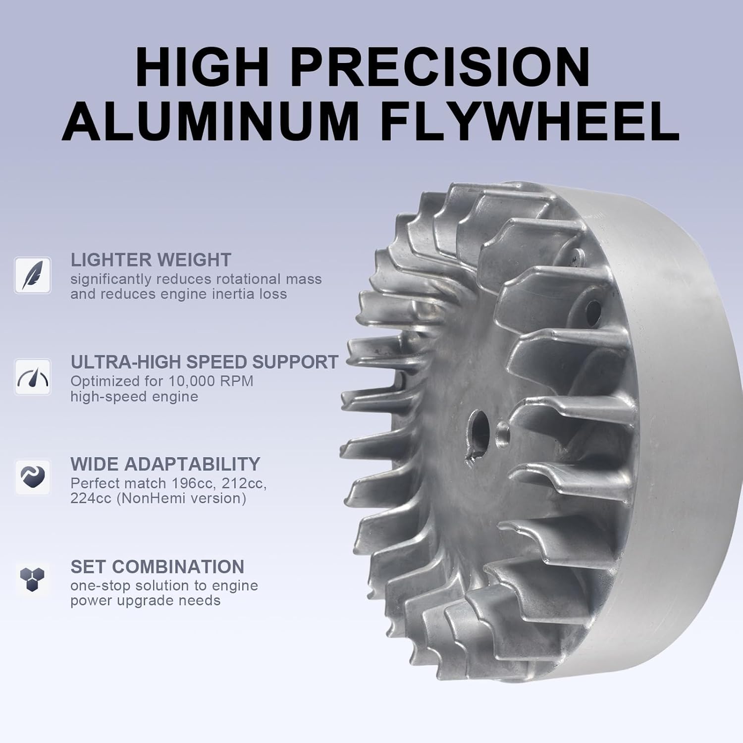 Aluminum Flywheel 10kRPM & Speed Coil For Predator 212cc NON Hemi 224cc New Ghost engine,For Honda 6.5HP GX160 GX200,69730 69736,For Coleman CT200U BT200X CT200U-EX Mini bike Performance Parts