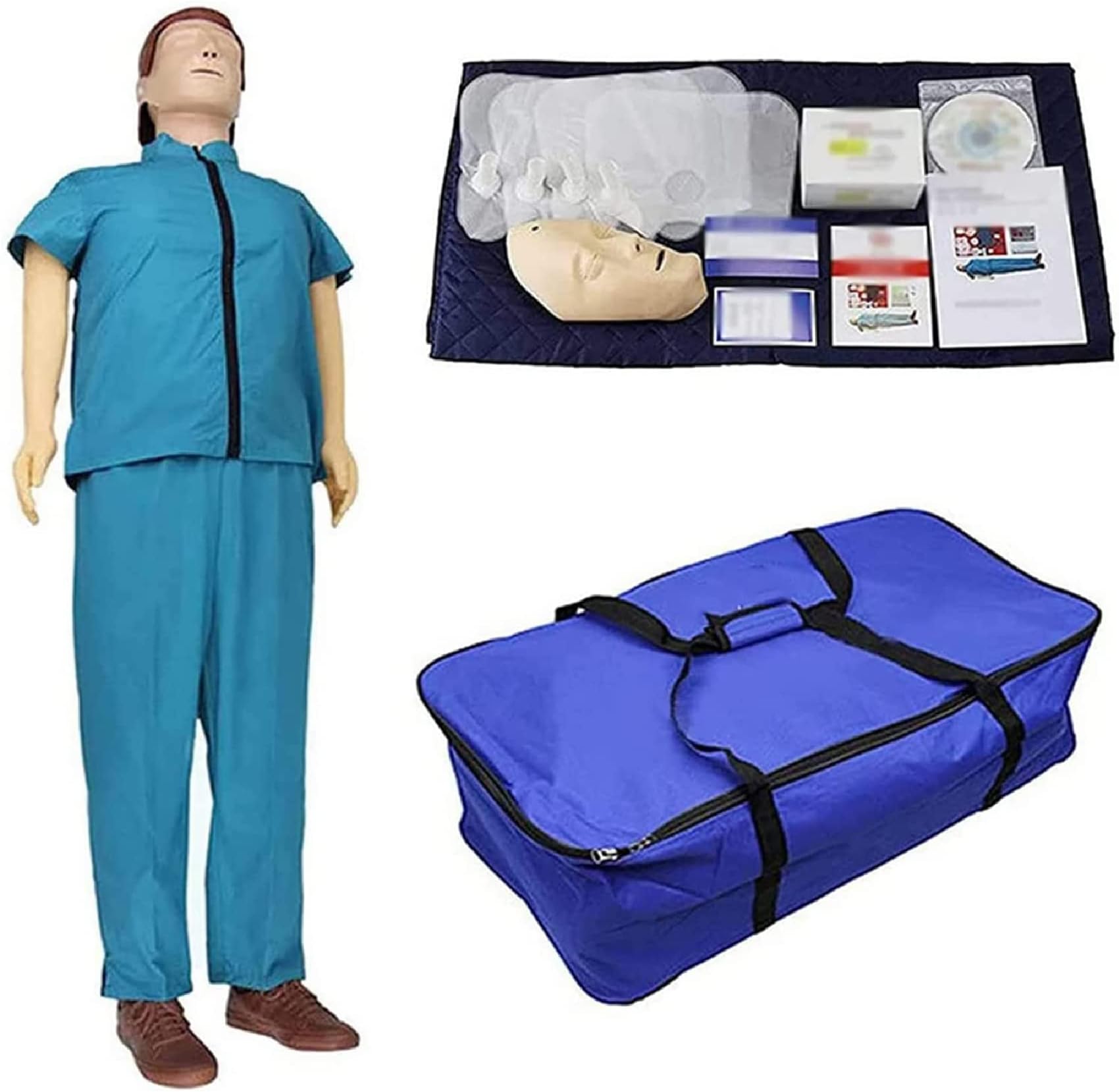 ADORZ5.4ft CPR Manikin Adult Training Full Body Kit, Cardiopulmonary Resuscitation Simulator First Aid Training Medical Model, for Doctor Nursing Training Medical Teaching