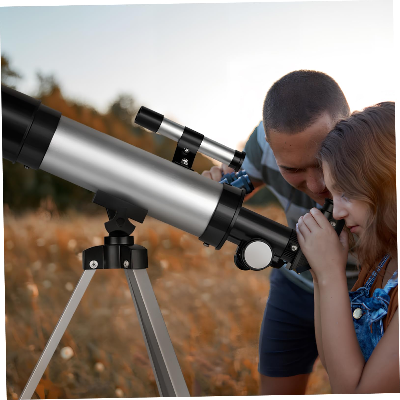 Telescopio Astronomico Rifrattore Con Treppiede Regolabile Per Osservare Stelle E Pianeti Per Principianti E Ragazzo Ragazza