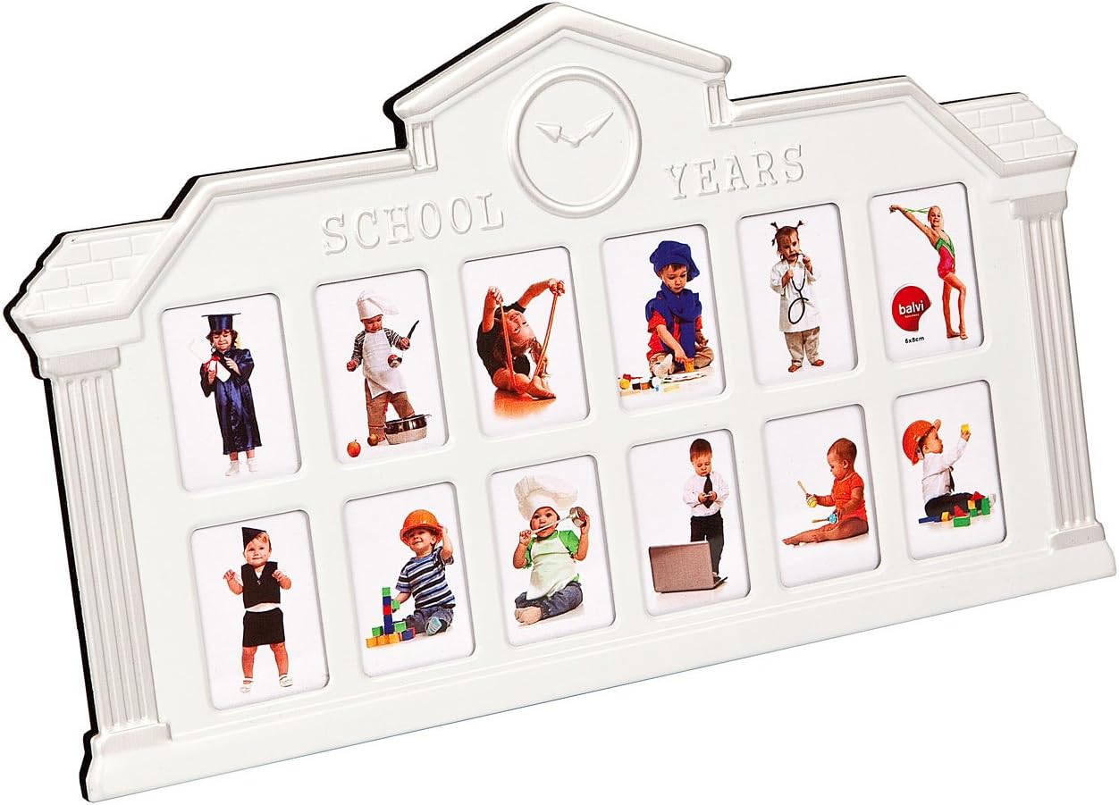 Balvi - Frame School Years 12x 5x8 white aluminium
