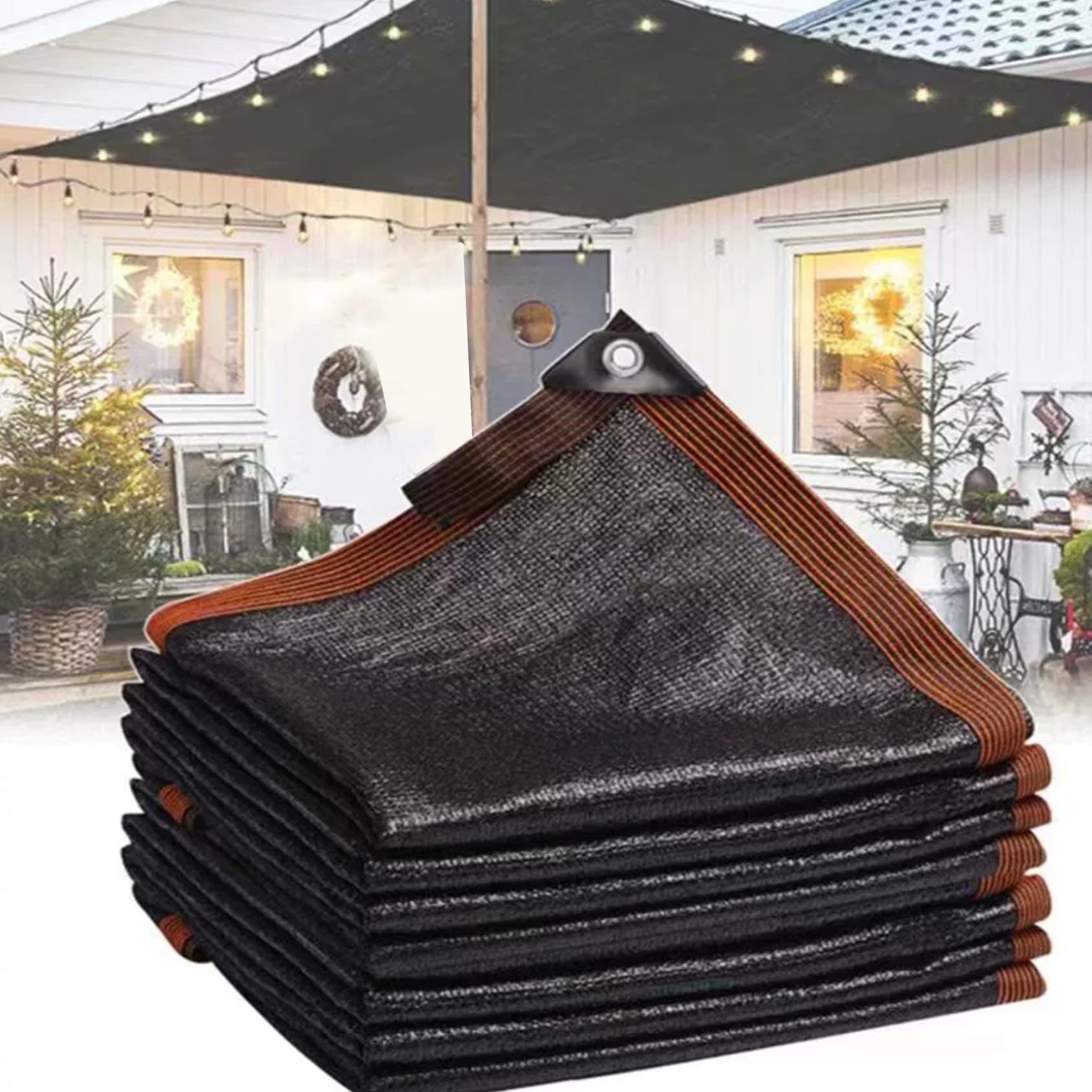 UV-beständiges Gewächshausnetz für Gemüse & Sukkulenten – 80% Sonnenschutznetz mit Wärmeregulierung, 5 m schwarz – ideal für Gartenarbeit und Pflanzenpflege im Freien