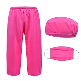 ZZIHAN Kids Doctor Costume Rose Medical Scrubs with Stethoscope, Mask & Cap & Glasses,for Halloween, Career Day & School Play, Pretend Play, Nurse, Dentist & Vet Dress-Up for Boys & Girls 10-12