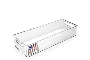 Clear 15-Inch Refrigerator Organizer Bin