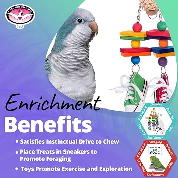 Super Bird Creations SB1222 Scarecrow Bird Toy - Satisfies Chewing Foraging and Preening Instincts - Ringnecks, Medium Conures, Parrots - Encourages Curiosity in Birds - Ideal for Medium Bird Size