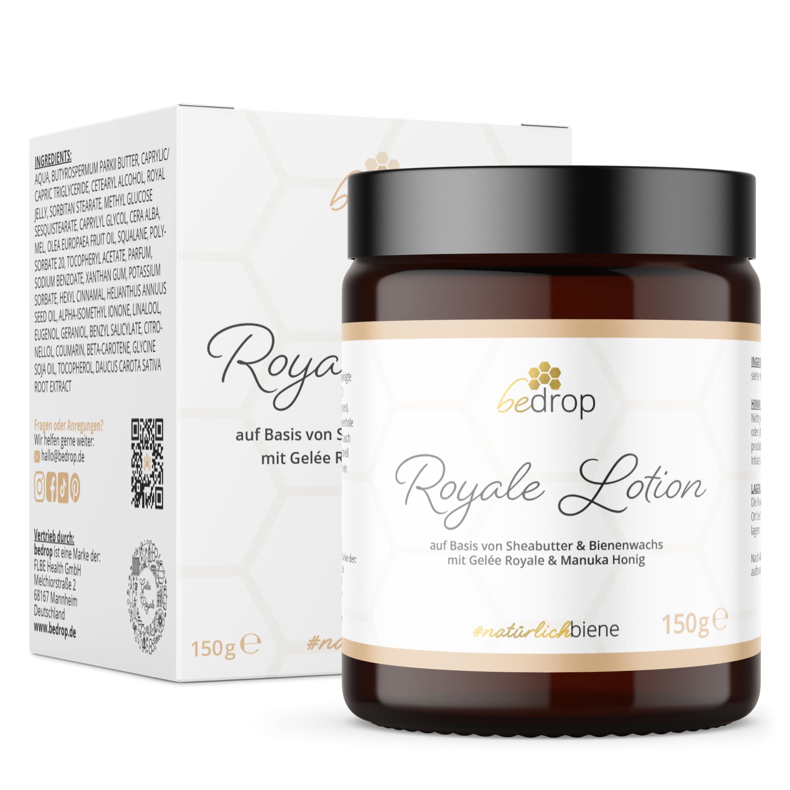 bedrop | XXL Hautpflege Set in Sondergrößen mit Royale Lotion, BeeBalm & Handcreme | LIMITIERT