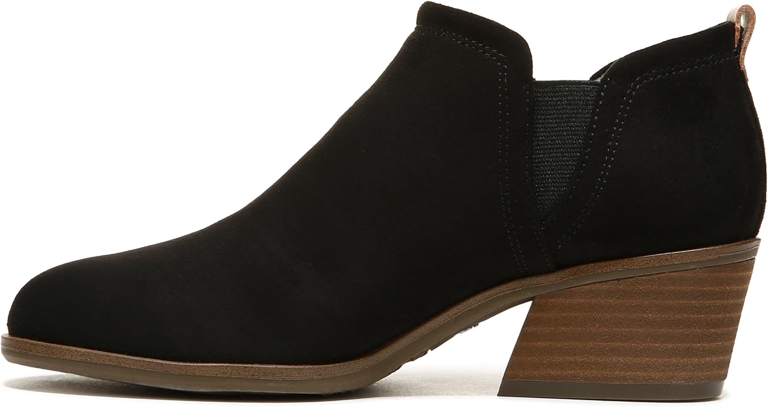 Dr. Scholl's Shoes Women's Laurel Ankle Booties Boot, Black Microfiber, 7.5 - Image 9