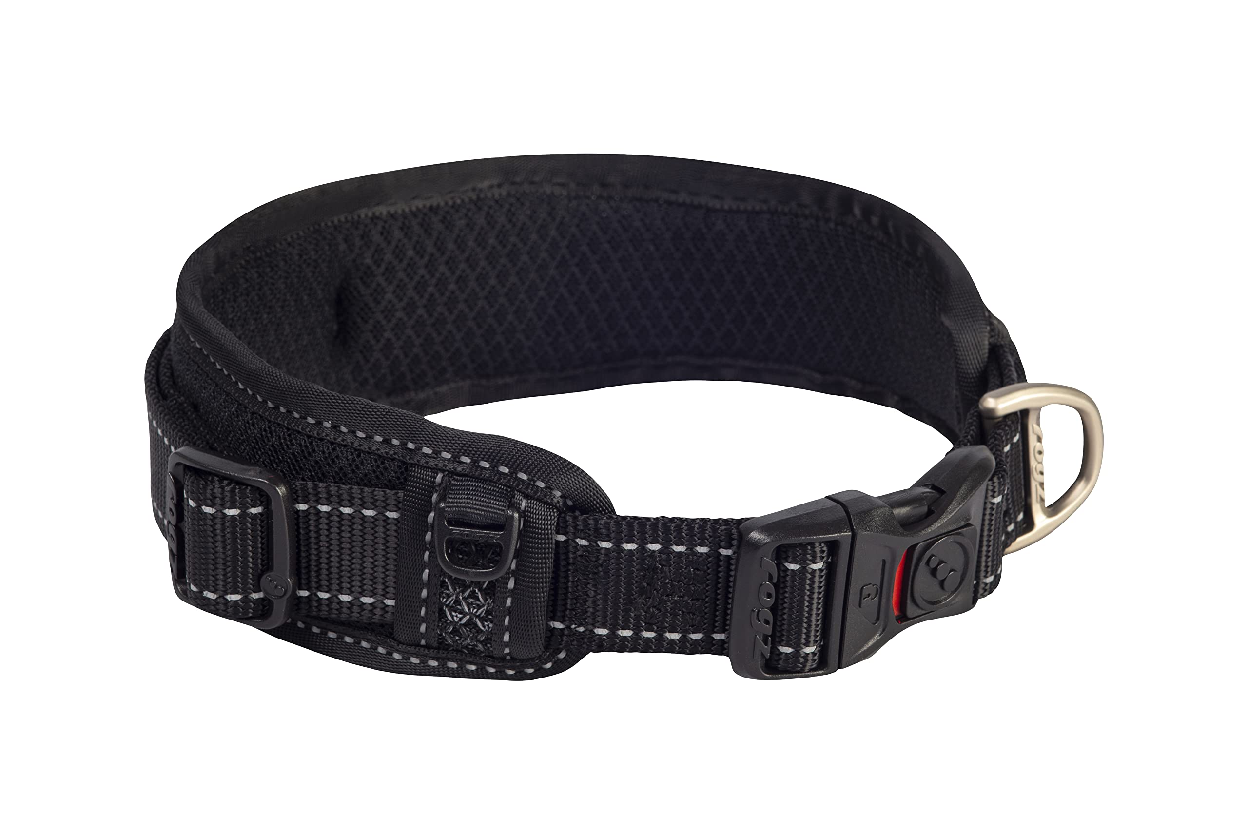 Collier rembourré classique pour chien Noir Taille XL pour balades en forêt