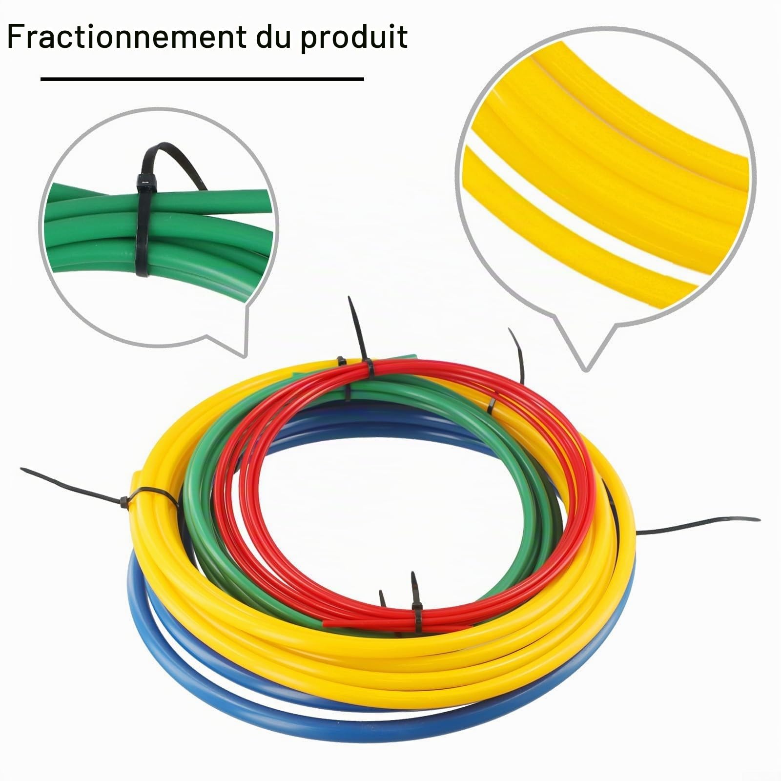 Zilimontt Lot de 4 bandes de cintrage de tubes en cuivre professionnel pour climatisation avec construction en plastique PE pour tubes de 1/4 3/8 1/2 5/8 pouces
