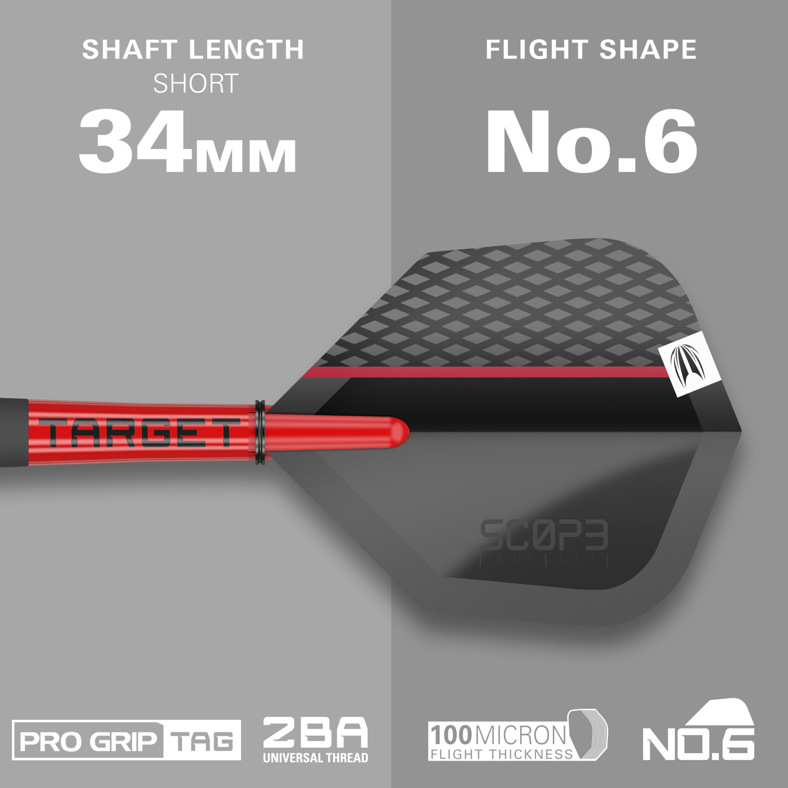 Target Darts Scope Punta Blanda, Juego de Dardos 90% Tungsteno | Dardos Rojos y Negros, Juego de Dardos con Puntas Pixel, Dardos Electrónicos, Dardos Punta Blanda | Barril 10/11-18G/19G/20G/21G