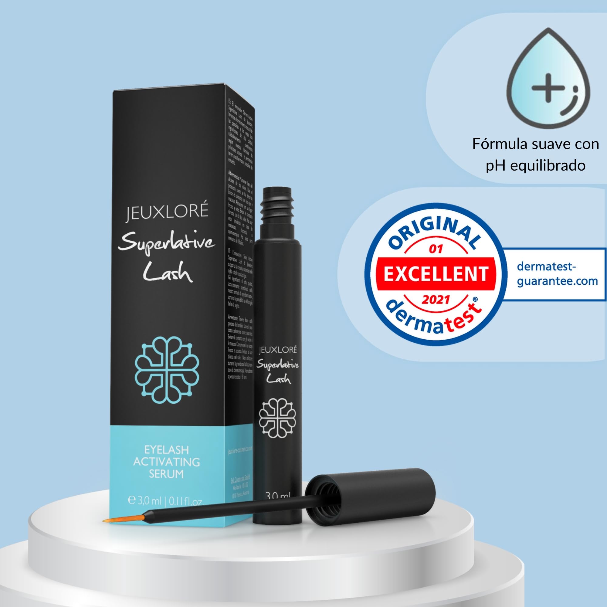Serum Pestañas 3 ml para Crecimiento Natural - Suero Alargador para Pestañas y Cejas Más Largas y Densas, Alternativa a Lifting, Pestañas Postizas, Rímel Volumen y Magnetismo, Fórmula Vegana y Segura