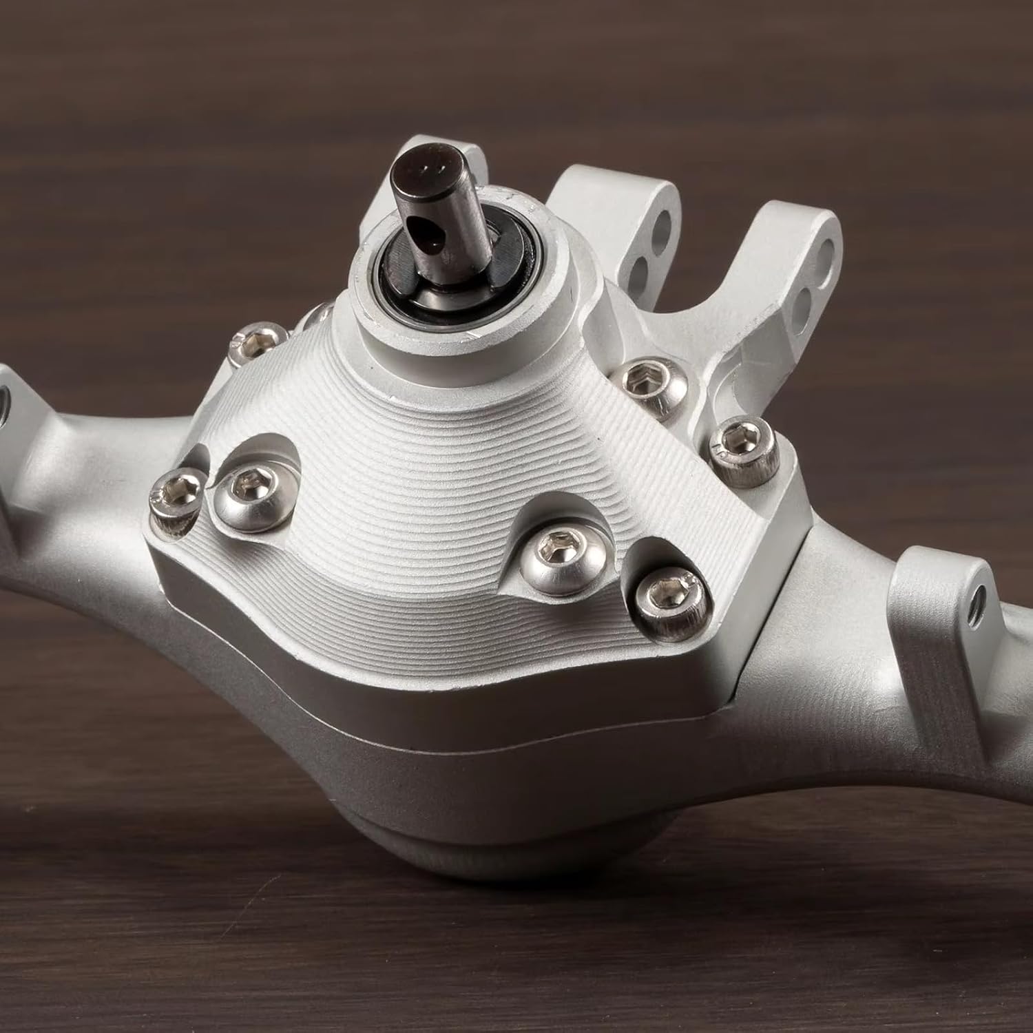 Aluminum F10T Straight Axle Clear Black Anodized for SCX10 II VS4-10 Phoenix CNC Machined All Inclusive Assembly (Silver Rear Axle)