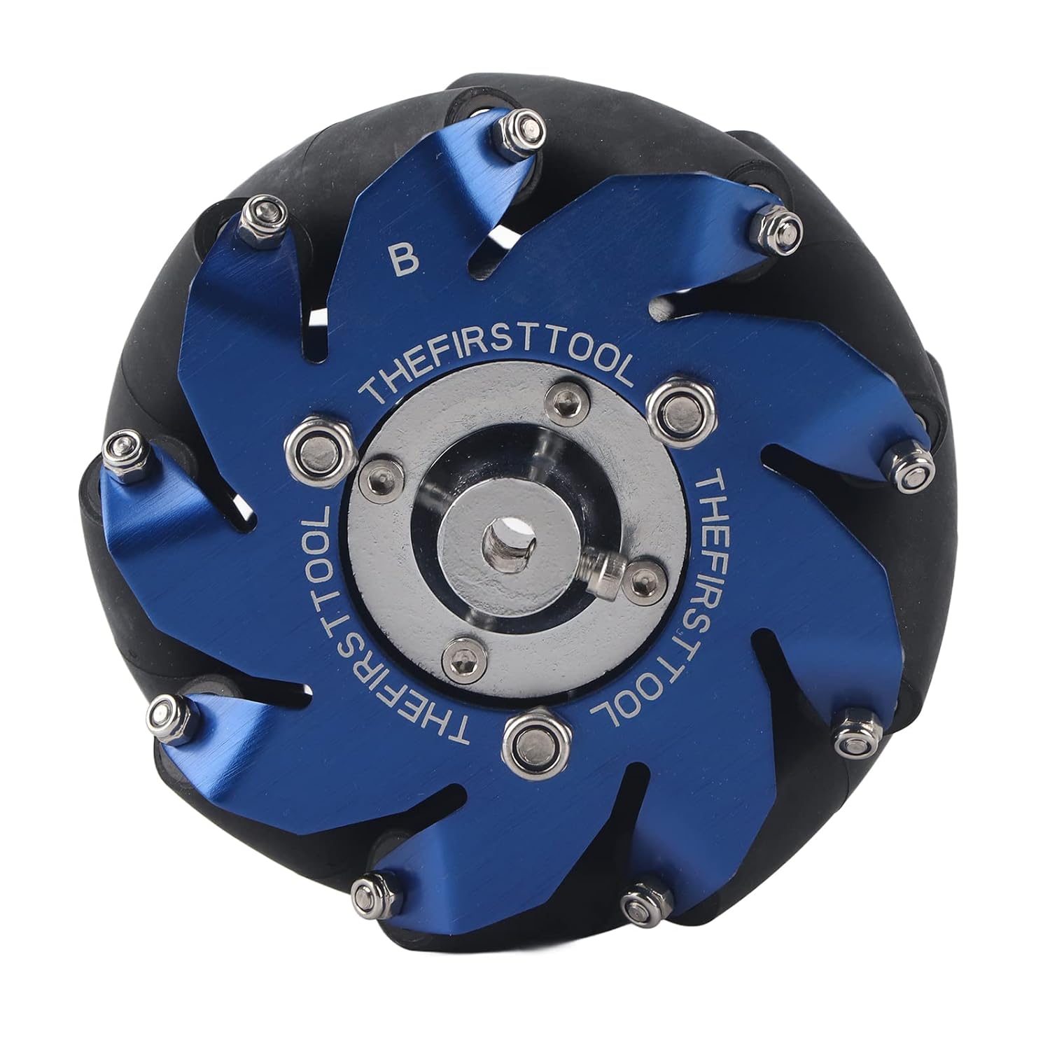 4in Mecanum Wheel Left Aluminum with TPU Rubber Rollers Industrial Robot Accessories for Omnidirectional Motion Robotics Projects