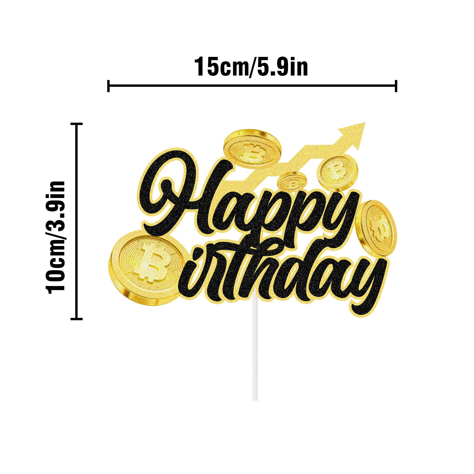 Happy Birthday Cake Topper Bitcoin Sign Money Cake Topper Birthday |  Desertcart Cyprus