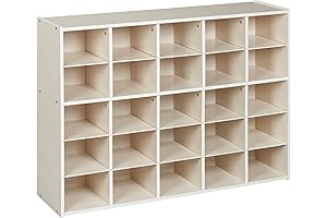 Efficient Storage: ECR4Kids Streamline 25 Cubby Tray Storage Cabinet for Classroom Organization