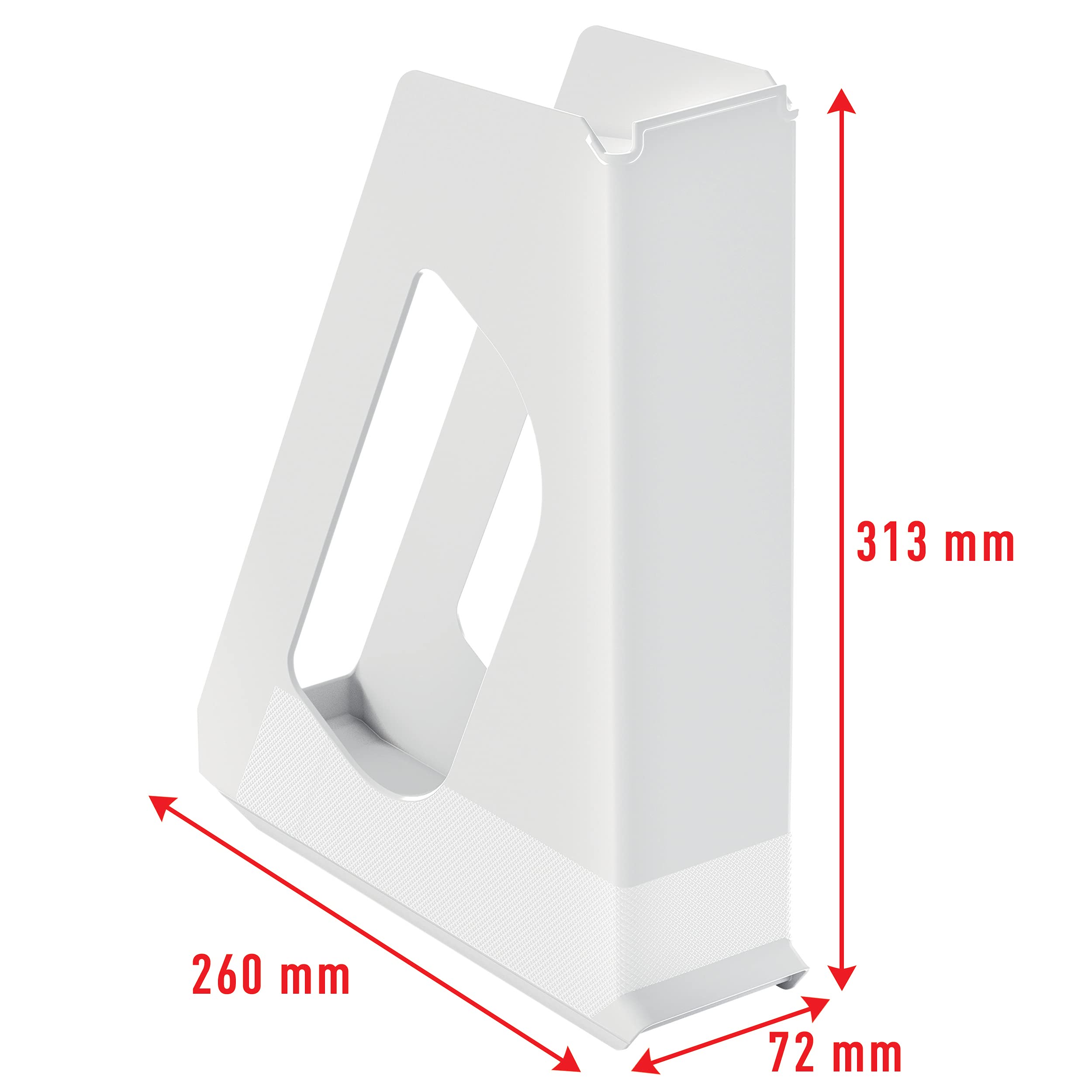 Esselte A4 Magazine File, Desktop Storage Organiser for Catalogues Brochures, Papers and Folders, Strong Plastic File - Image 3