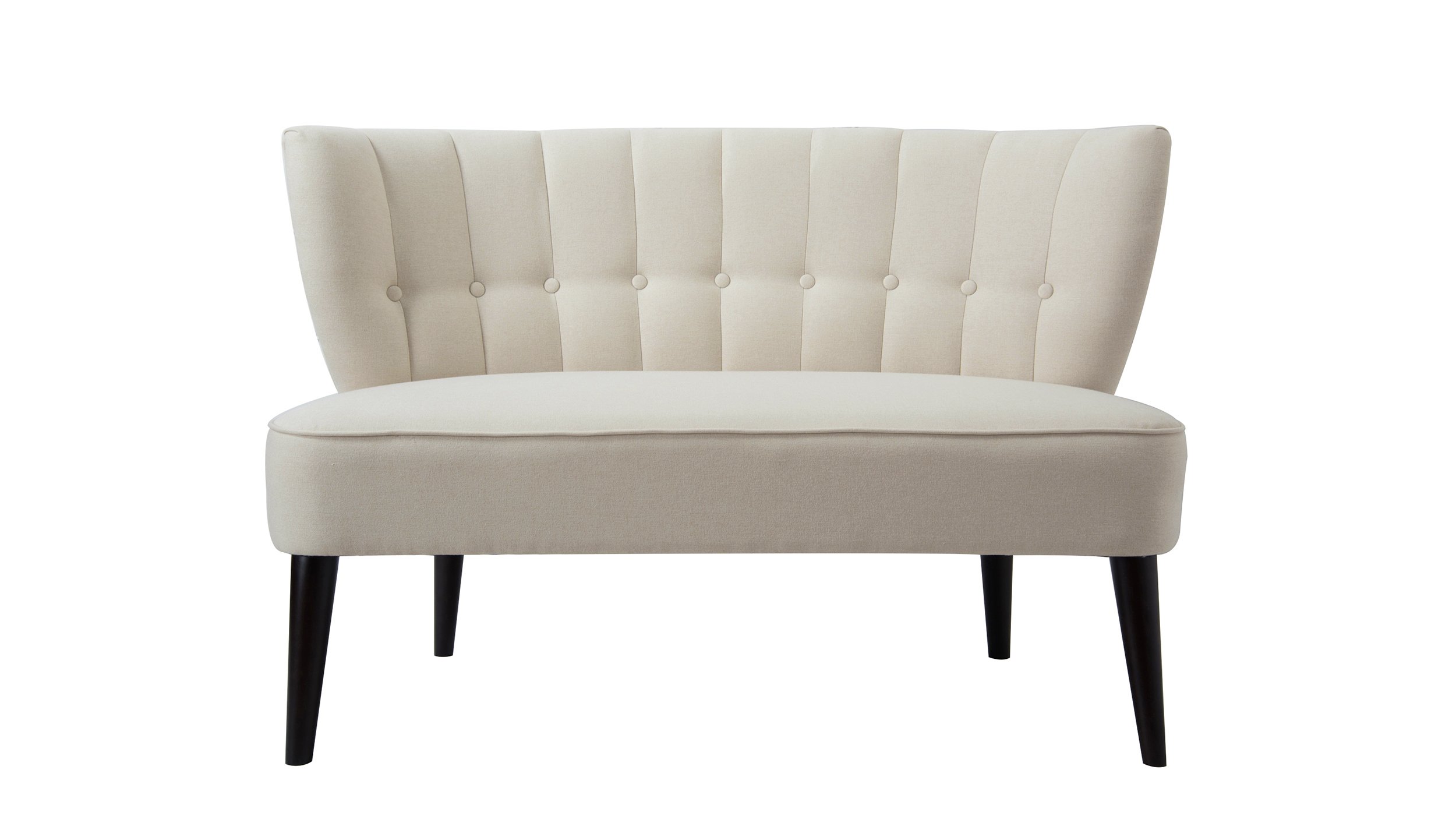 Jennifer Taylor HomeBecca Channeled Tufted Settee, Sky Neutral
