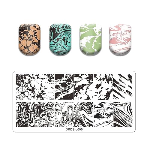 Miniatura 6 de VNC Juego de 21 placas de sellos de uñas, 16 platos, 2 sellos y 2 raspadores, 1 bolsa de almacenamiento, placa de estampado de uñas, juego de