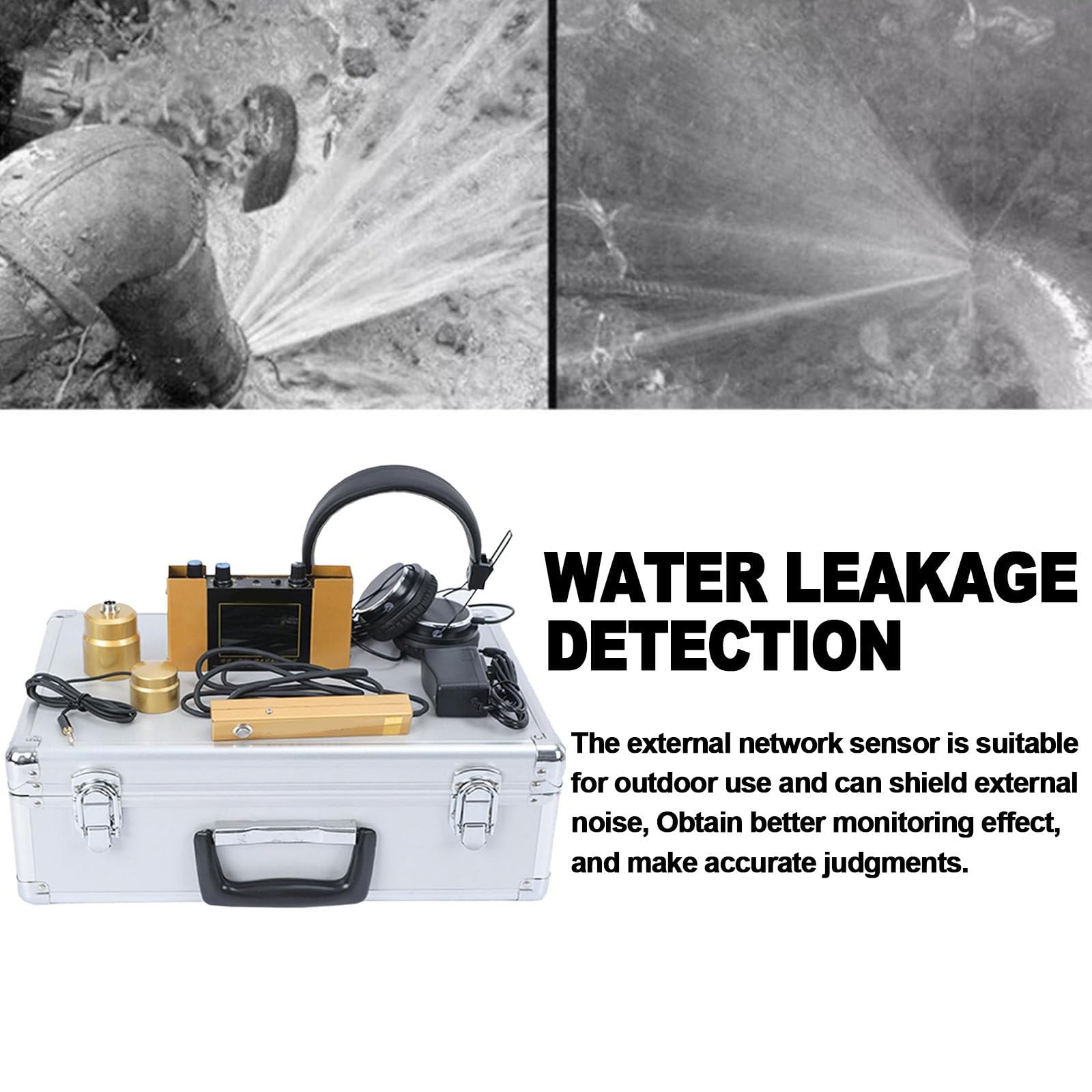 Rilevatore Professionale di perdite di acque sotterranee, rilevatore di perdite di Riscaldamento a Pavimento dell'Acqua, Tubo a Pressione, Monitor di perdite di Tubi dell'Acqua sotterranei
