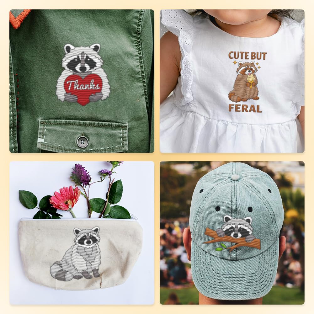 DOODLREAM Lot De 37 Stabilisateurs De Couture à La Main Solubles Dans Leau 21 X 297 Cm Stabilisateur De Motif De Broderie Oiseau Et Fleur 4 Feuilles Danimaux Naturels Baton Naturel Et