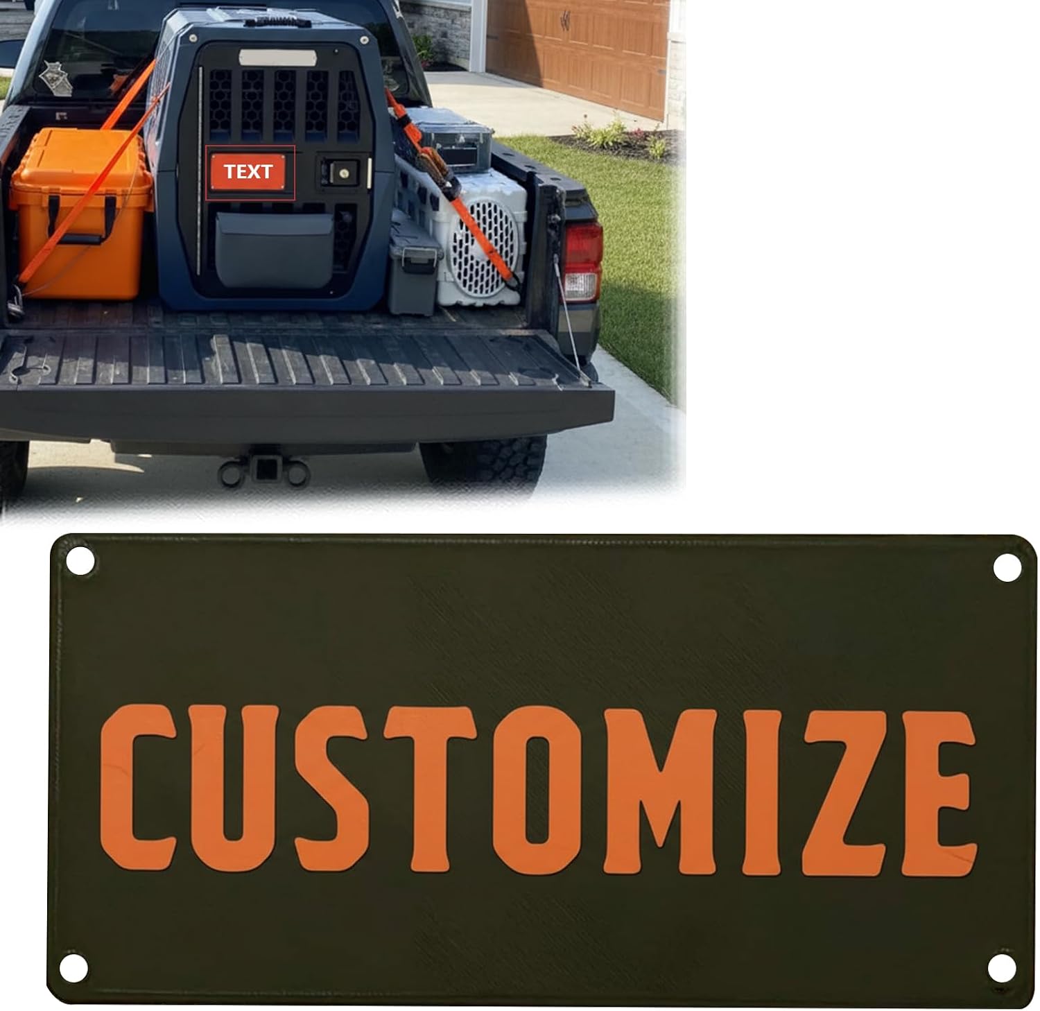 Customize Name Plate for Gunner G1 Kennels, Personalized Durable Tag, Weather-Resistant ID Tag for Intermediate & Large Kennels