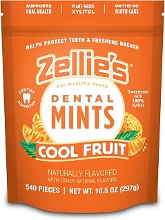 Zellie's | 100% Xylitol Cool Fruit Mints Breath Mints | No Aspartame, Gluten Free, Vegan & Kosher (540 Count - Pack of 1)