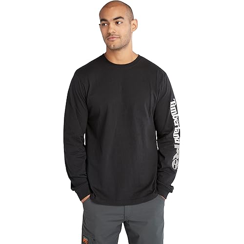 Timberland PRO mens Core Logo Long-sleeve Tshirt
