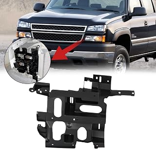 KARPAL Driver Side Headlight Mount Bracket Mounting Support Set Fit for 2002-2007 Chevy Silverado 1500-3500 HD