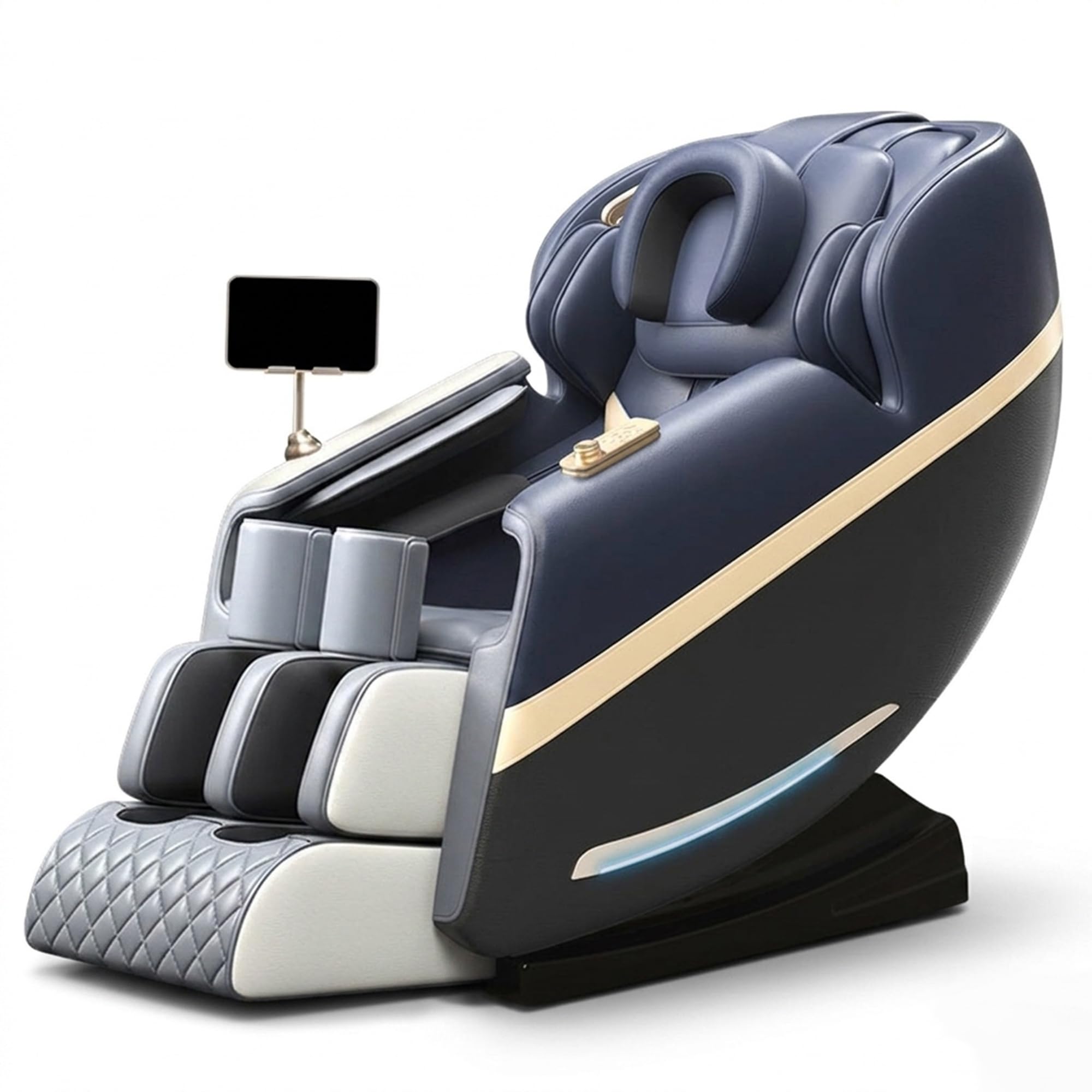 Sillón de Masaje Profesional Gravedad Cero con Riel SL, Escaneo Corporal IA, Masaje de Aire 360°, Calor Terapéutico, Altavoces Bluetooth HiFi, Pantalla Táctil LCD, Sin Montaje(Blue)