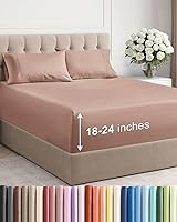 Vista 70 de Juego de sábanas de tamaño California king, transpirables, refrescantes, con esquinas extraprofundas de 18-24 pulgadas, de ajuste fácil