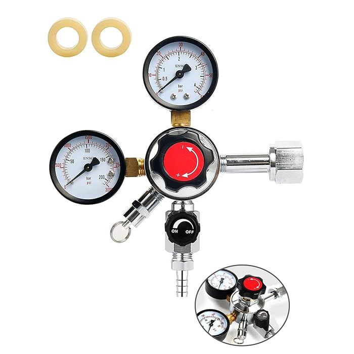 Buy KECOP Dual Gauge CO2 Draft Beer Regulator Dual Stage Pressure