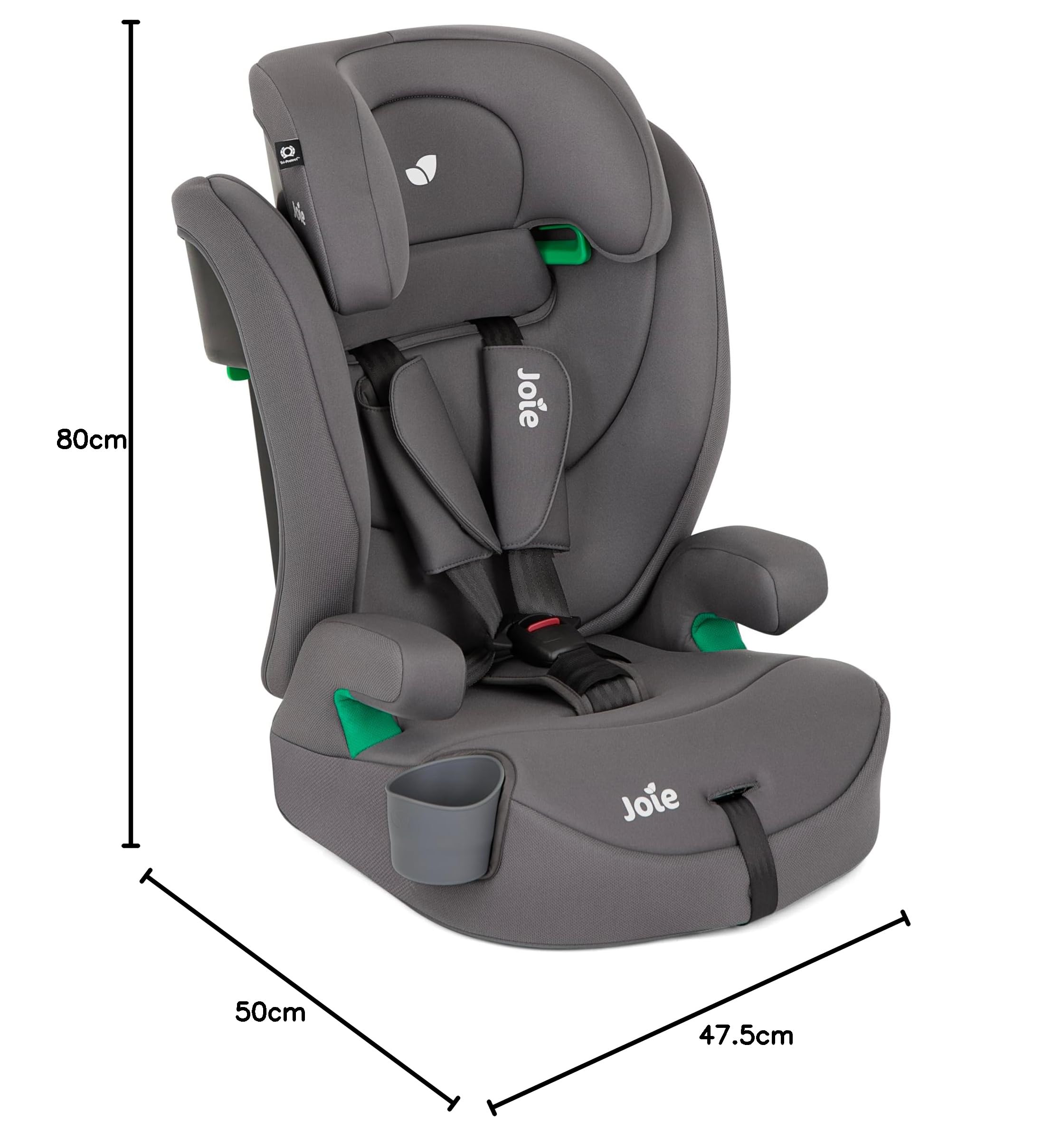 Joie Elevate R129 i-Size Kindersitz Seitenaufprallschutz GrowTogether Kopfstütze Gurt 15 Monate–12 Jahre 77–150 cm