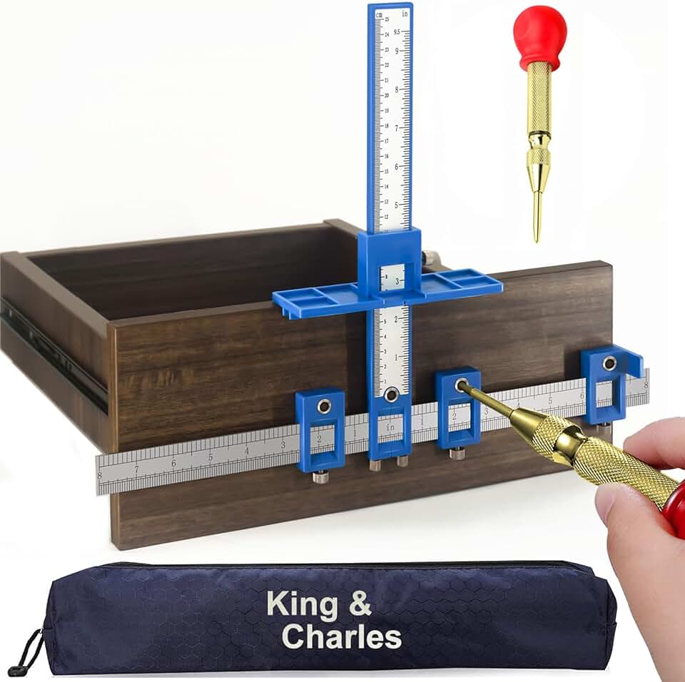 Cabinet handle and pull drill jig