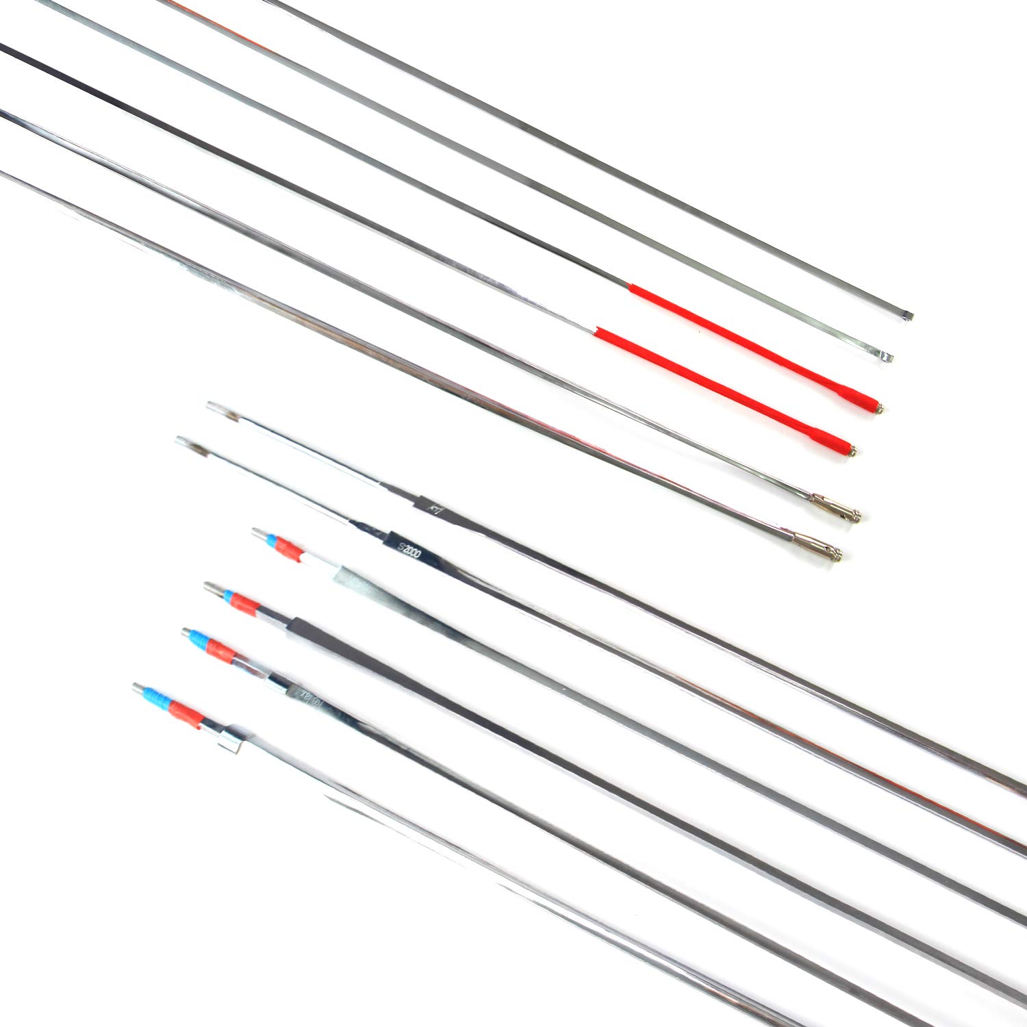 LEONARK Fencing Sword Spare Blade - Stainless Steel Alternative Blade for Epee Foil and Saber - #0#5 Replacement Fencing Blade for Adult and Child - 2 Pack with Blade Bag (Silver, 5 Epee)