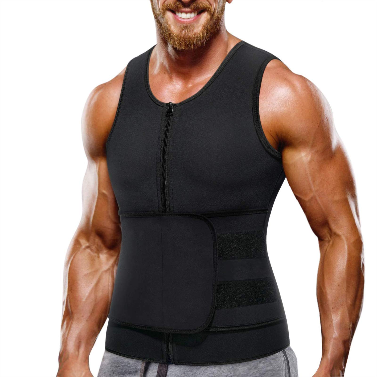 Canottiera Dimagrante Uomo Fascia Addominale Neoprene Perdita di Peso Gilet Sauna Allenamento Fitness Body Shaper