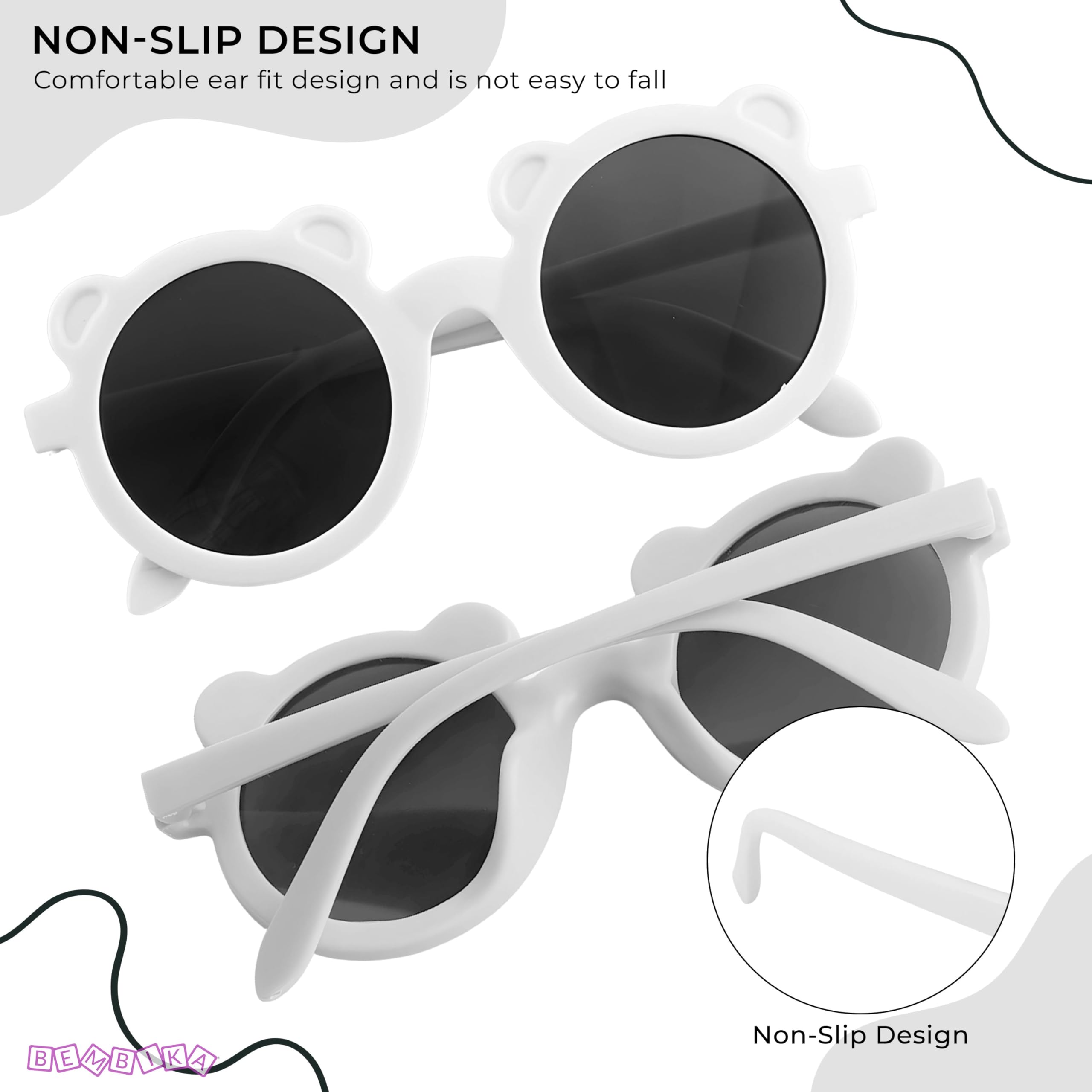BEMBIKA Fashionable Sunglasses for Kids Baby Girls and Baby Boys, Stylish Eyewear for Kids Micky Design Glasses for Kids Fancy Style Goggles � (Micky White) - Image 4 thumbnail