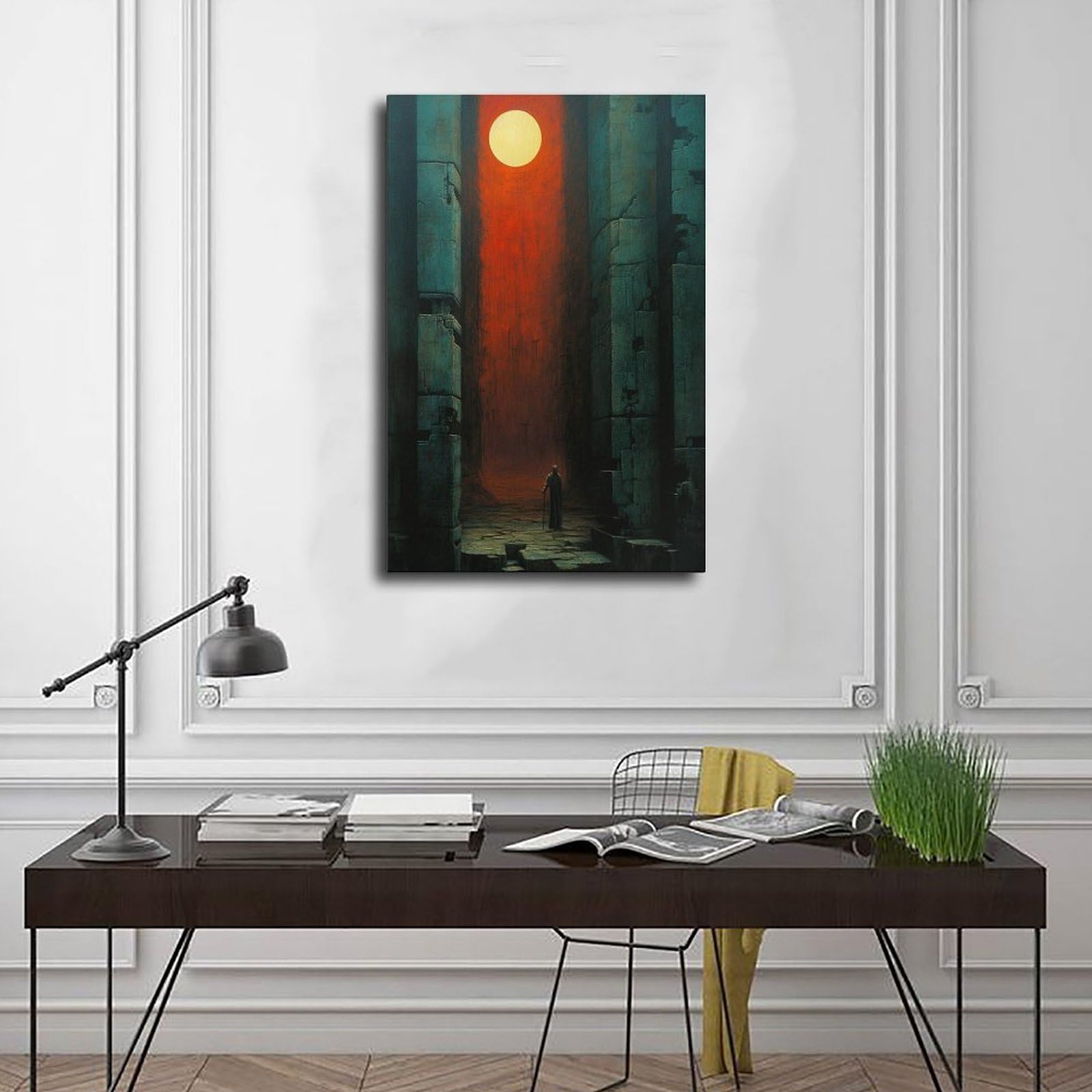 Leinwandposter "The Sun in The Cracks", Schlafzimmerdekoration, Landschaft, Büro, Raumdekoration, Geschenk, 60 x 90 cm