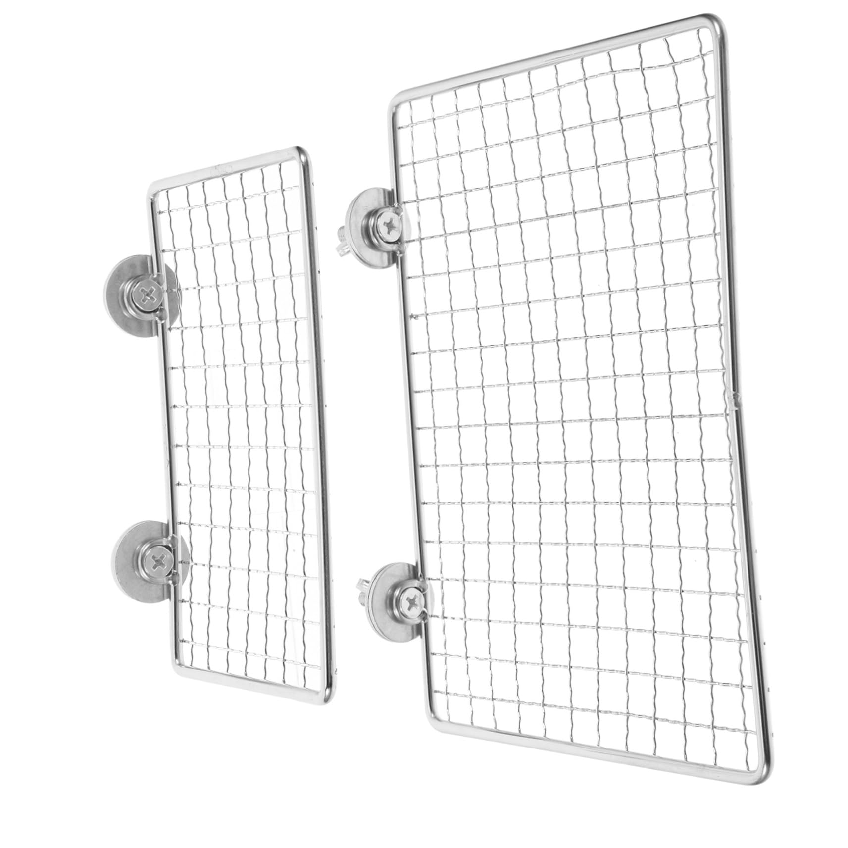 HEMOTON Stainless Steel Parrot Resting Platform 2-Pack Medium Bird Perch Stand for Parakeets Cockatiels Cage Accessories Suitable for Home and Pet Shops