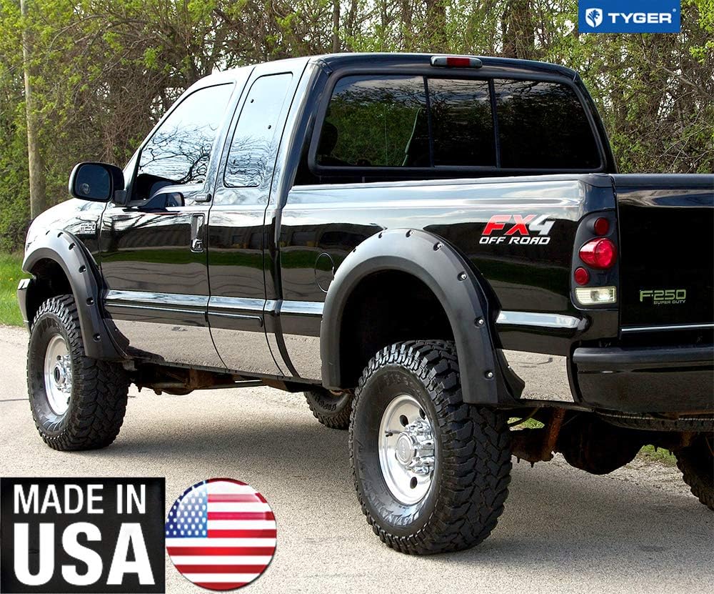 Made in USA! Compatible with 1999-2010 Ford F250/350 Superduty Extended Cab Short Bed Rocker Panel Trim Body Side Moulding 8.75" Wide 12PC