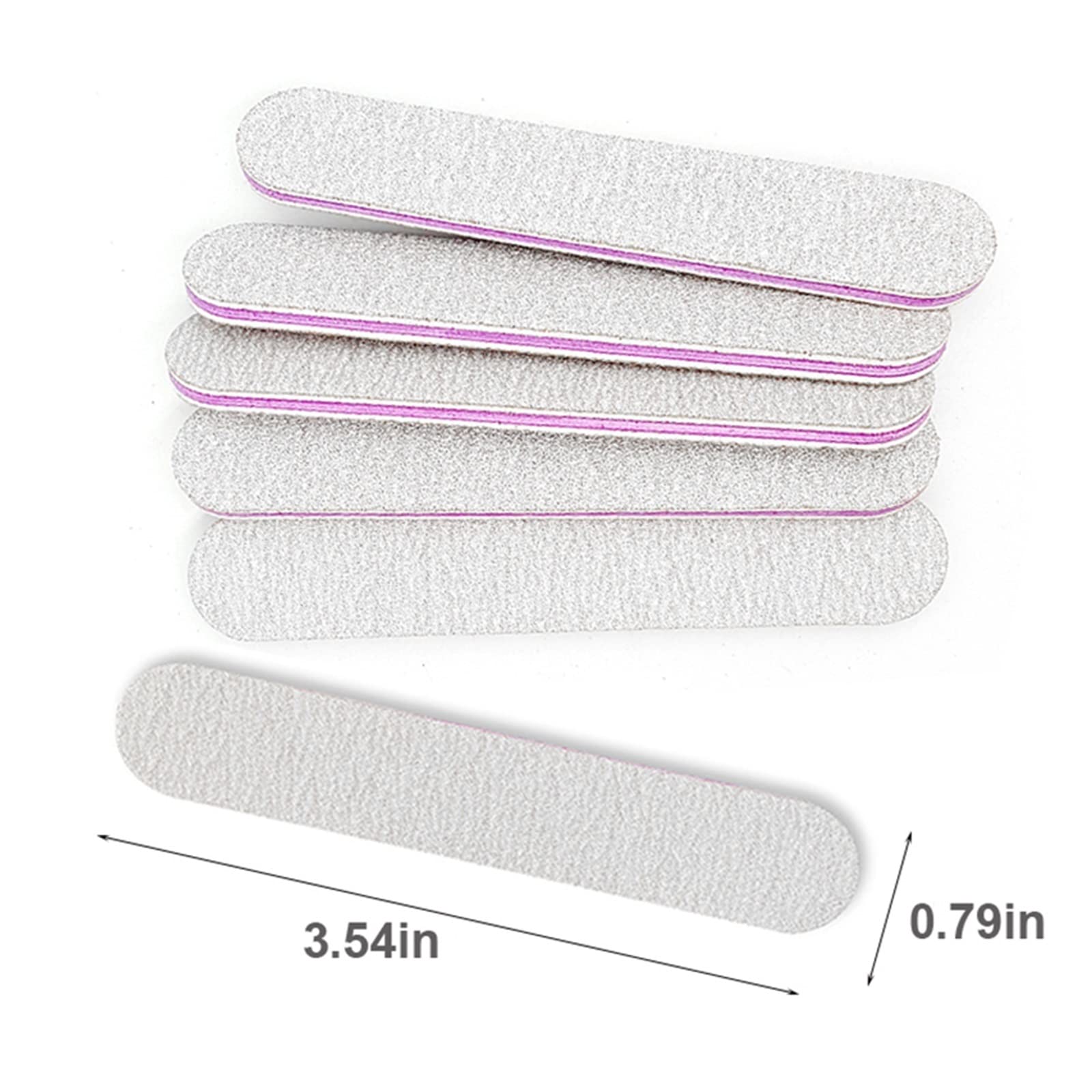 TRUSTTWO 100 unids/Lote Mini limas de uñas 100 180 Profesional Gris Recto Fuerte Papel de Lija limas de uñas for manicura The 6cm-100pcs