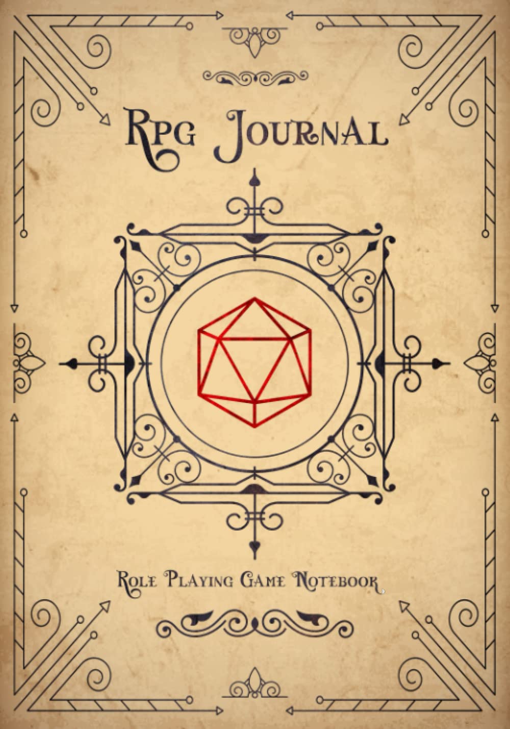 RPG Journal Mixed Paper: Ruled, Graph, Hexagon and Dot Grid | Role Playing Game Companion Old Paper Cover