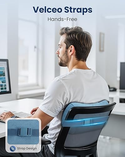 Miniatura 7 de COMFIER Shiatsu Masajeador de cuello y espalda con calor, almohada masajeadora de cuello con tejido profundo 3D, inalámbrico y portátil, alivia la