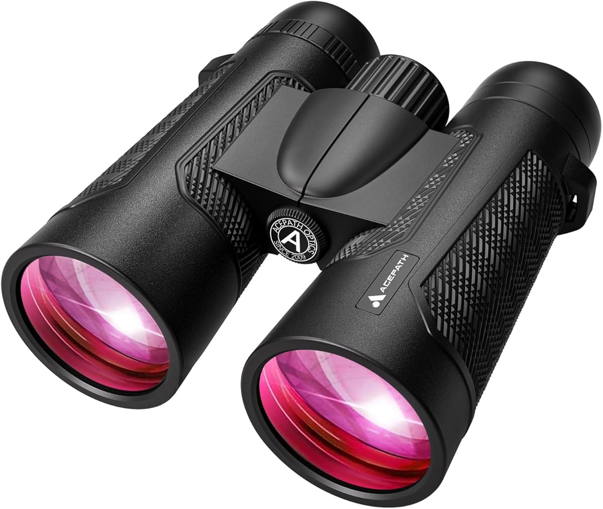 15x56 Binoculars for Adults High Powered - Large View Waterproof Binoculars with Clear Low Light Vision - Compact Binocular Essentials for Hunting Camping Cruise Travel Bird Watching Sports