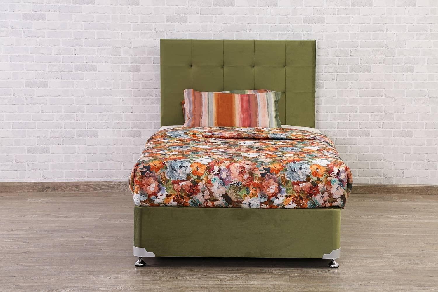 PAN Home Softtouch Divan Base Bed 90X190-Light Green