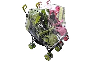 Aligle Double Stroller Rain Cover - Side-by-Side Stroller Weather Shield