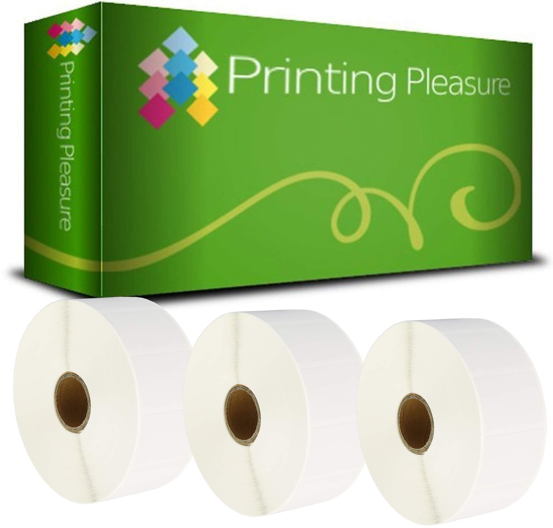 Printing Pleasure 3 x Zebra 38mm x 25mm Compatible Direct Thermal Labels for Zebra Type Printers | 2000 Labels per Roll โ image 1