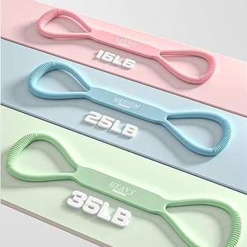 PROIRON Figure 8 Resistance Bands with Handles Exercise Band Stretch Bands for Yoga arm Chest and Shoulder Stretch 8 Shaped Resistance Band for Women