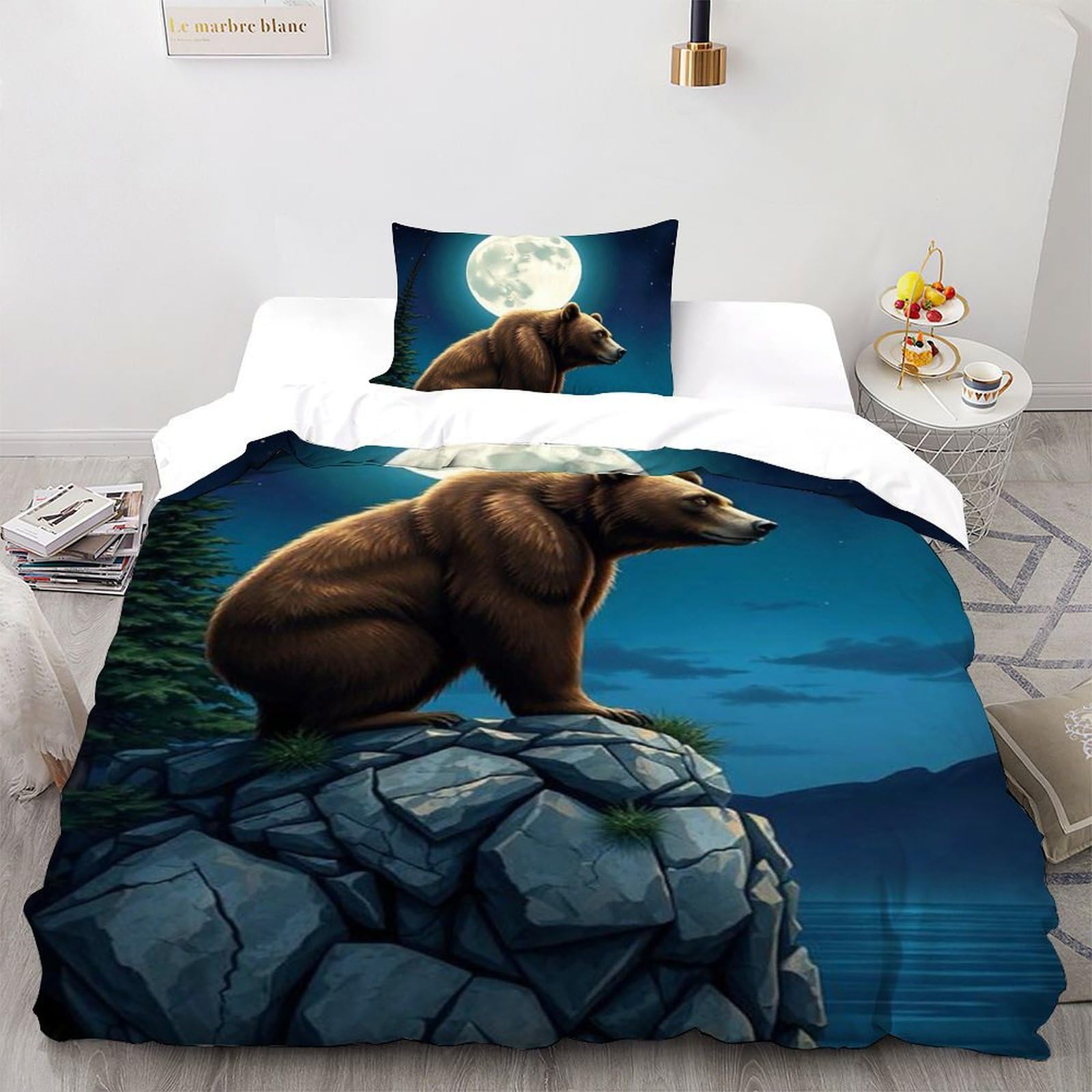 Housse de couette single ours du mois en microfibres douces pour filles